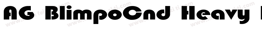 AG BlimpoCnd Heavy Italic字体转换